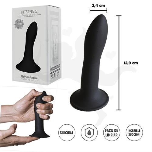 Dildo negro con sopapa flexible