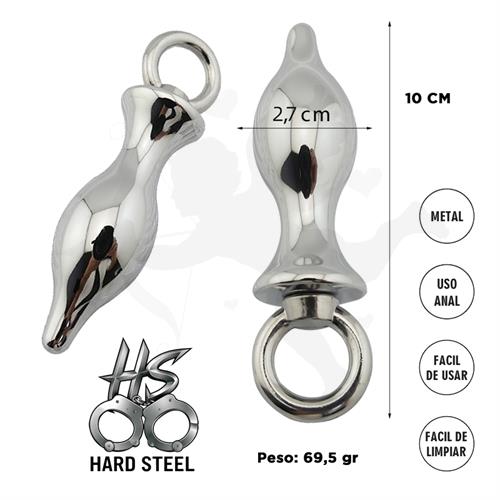 Dilatador anal con corazon de silicona liquida